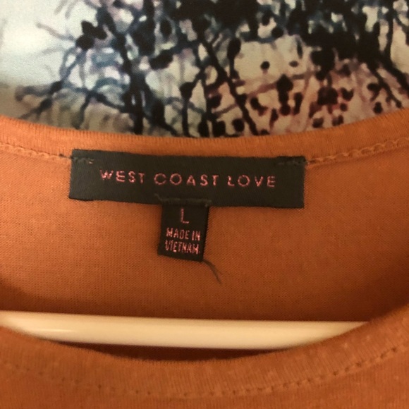 Peach Colored Ruffle Tee - Picture 3 of 3